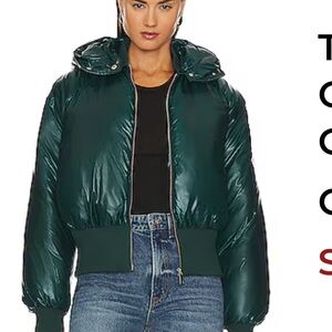 Emerald Green Women's Puffer Jacket
